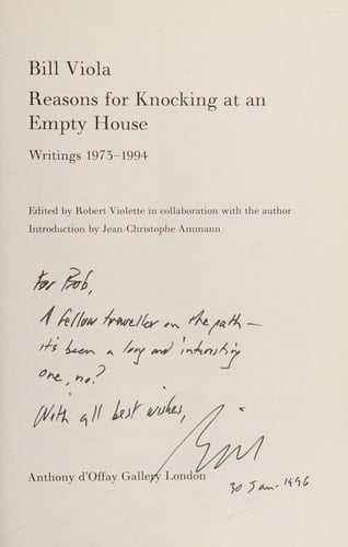 Reasons for Knocking at an Empty House Writings 1973-1994