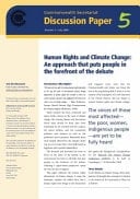Human Rights and Climate Change An Approach that Puts People in the Forefront of the Debate