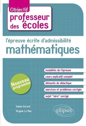 L'épreuve écrite d'admissibilité mathématiques