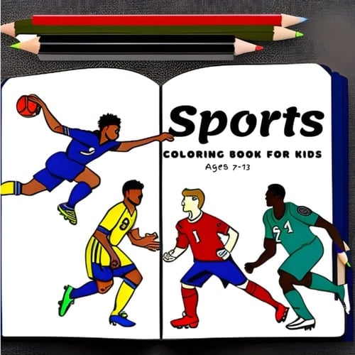 Sports Coloring Book For Kids Ages 7-13: Includes Basketball, Football, Baseball and More!