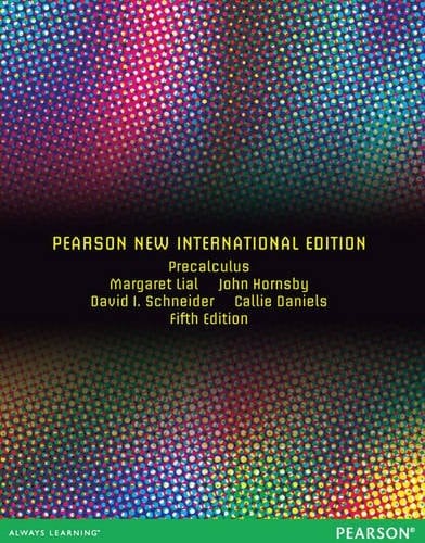 Precalculus Pearson New International Edition