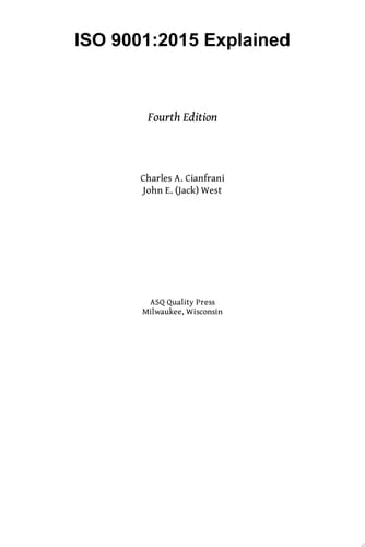 ISO 9001:2015 Explained, Fourth Edition