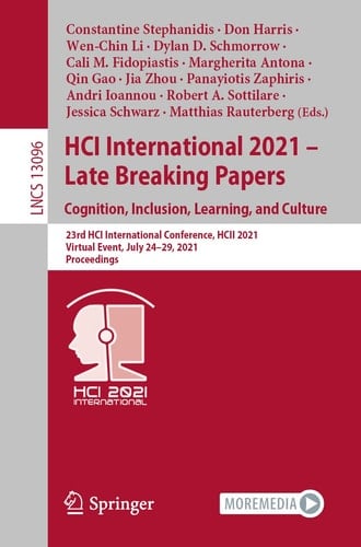HCI International 2021 - Late Breaking Papers: Cognition, Inclusion, Learning, and Culture 23rd HCI International Conference, HCII 2021, Virtual Event, July 24–29, 2021, Proceedings