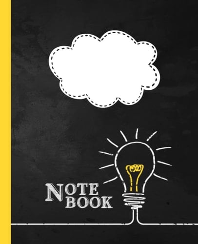 NOTEBOOK: Do your best | Light Bulb Journal | Chalkboard themed inspired Composition Notebook | Wide Ruled 7.5 x 9.25