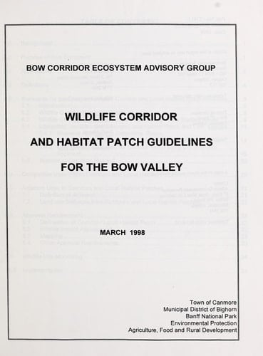 Wildlife Corridor and Habitat Patch Guidelines for the Bow Valley