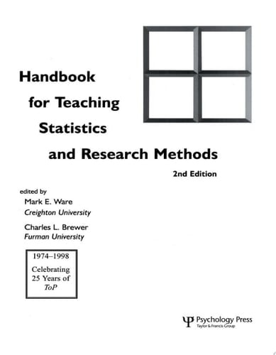 Handbook for Teaching Statistics and Research Methods
