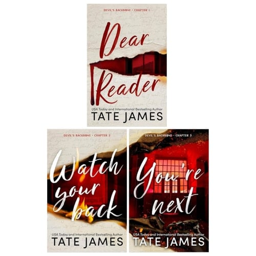 Devil's Backbone Series by Tate James 3 Books Collection Set (Dear Reader, Watch Your Back & You're Next)