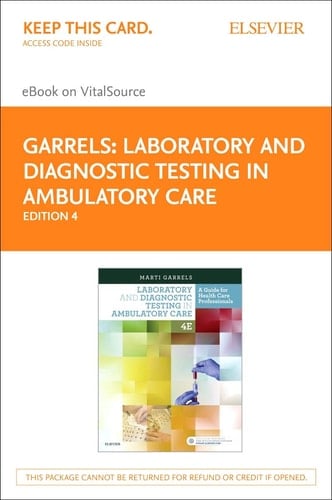 Laboratory and Diagnostic Testing in Ambulatory Care Elsevier E-Book on VitalSource (Retail Access Card): Laboratory and Diagnostic Testing in ... E-Book on VitalSource (Retail Access Card)