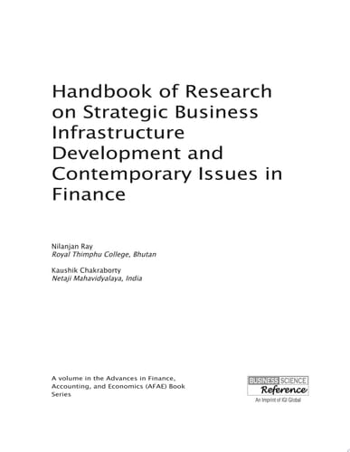 Handbook of Research on Strategic Business Infrastructure Development and Contemporary Issues in Finance