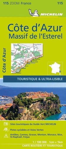 France ZOOM Map 115 : Cote d'Azur - Massif de l'Esterel (French Edition)
