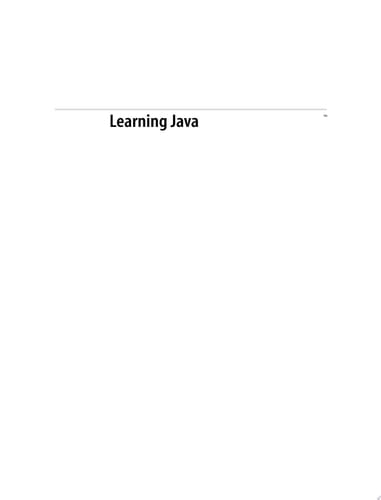 Learning Java