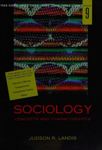 Sociology Concepts and Characteristics