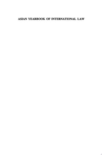 Asian Yearbook of International Law, Volume 5 (1995)