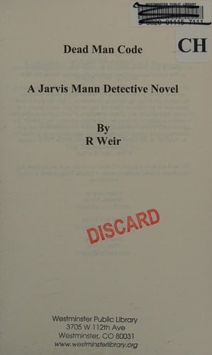 Dead Man Code A Jarvis Mann Detective Novel