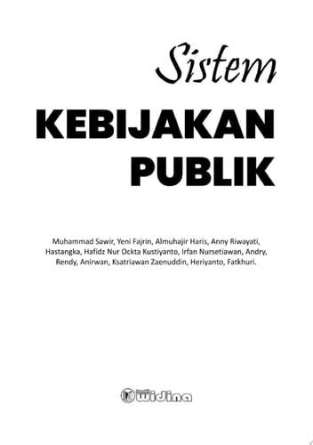 SISTEM KEBIJAKAN PUBLIK