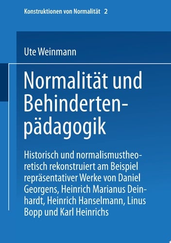 Normalität und Behindertenpädagogik