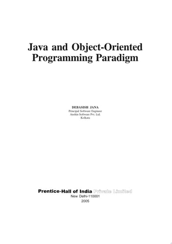 JAVA AND OBJECT-ORIENTED PROGRAMMING PARADIGM
