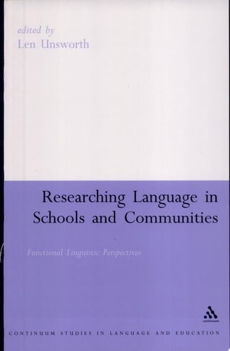 Researching Language in Schools and Communities Functional Linguistic Perspectives