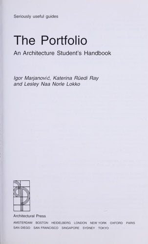 The Portfolio An Architecture Student's Handbook