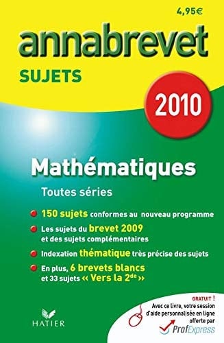 Mathématiques Annabrevet Sujets 2010