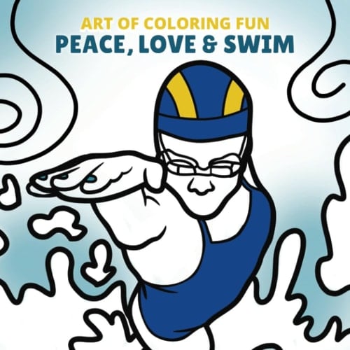 Art of Coloring Fun: Peace, Love and Swim