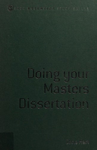 Doing Your Masters Dissertation (SAGE Study Skills Series)
