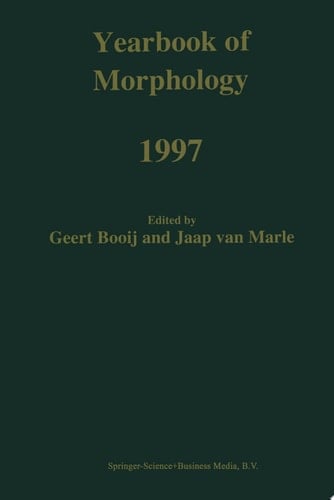 Yearbook of Morphology 1997