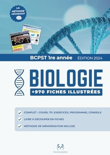 Biologie BCPST 1re année - MÉMOBOOST Pandagro - Nouvelle Edition: Livre découpable à fiches transportables | Complet : Objectif Agro-Véto G2E ENS - ... SVT - BCPST - CAPES - AGREG) (French Edition)