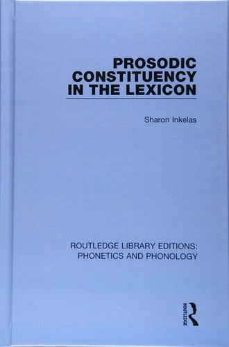 Prosodic Constituency in the Lexicon