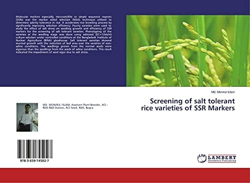 Screening of Salt Tolerant Rice Varieties of SSR Markers