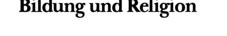 Bildung und Religion