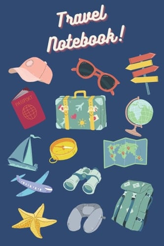 Notebook Retro Styled Colorful Lined Travel Notebook