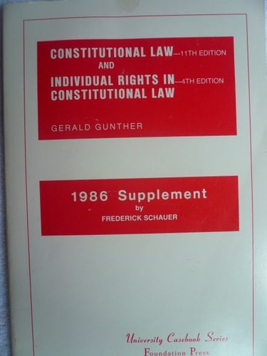 Constitutional Law Individual Rights in Constitutional Law