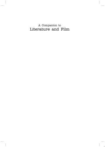 A Companion to Literature and Film