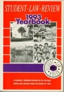 Student Law Review, 1993 Yearbook