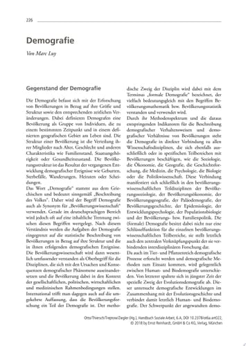 Demografie Ein Beitrag aus dem Handbuch Soziale Arbeit, 6. Auflage