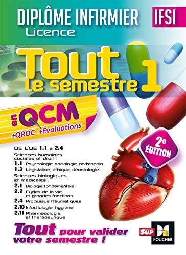 Tout le semestre 1 IFSI en QCM + QROC + évaluations
