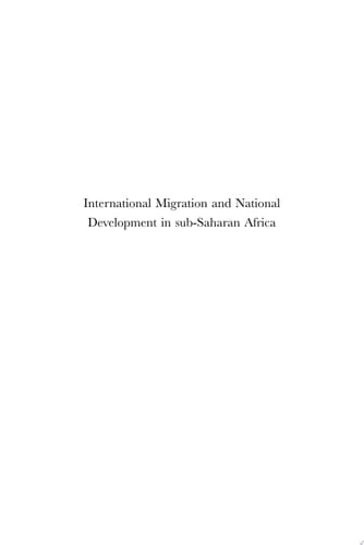 International Migration and National Development in sub-Saharan Africa Viewpoints and Policy Initiatives in the Countries of Origin