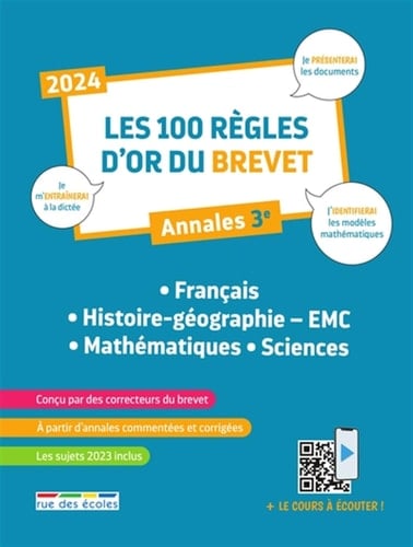 Les 100 règles d'or du Brevet Annales 3e