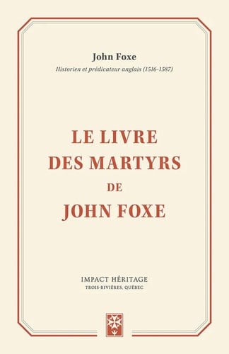 Le livre des martyrs