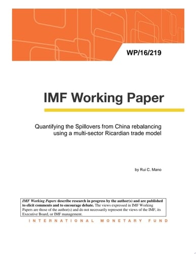 Quantifying the Spillovers from China Rebalancing Using a Multi-Sector Ricardian Trade Model