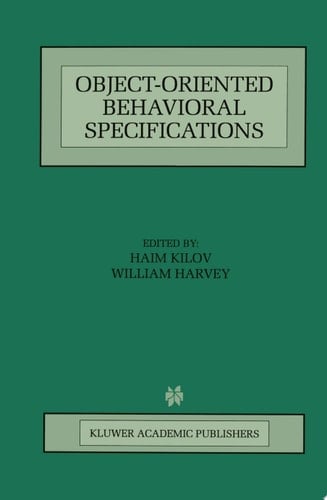 Object-Oriented Behavioral Specifications