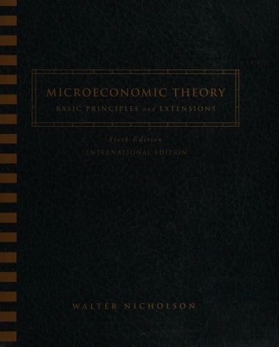 Microeconomic Theory: Basic Principles and Extensions