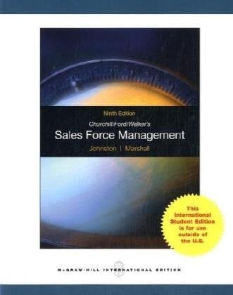 Churchill/Ford/Walker's Sales Force Management