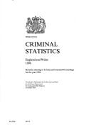 Criminal Statistics England and Wales 1996