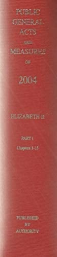 The Public General Acts and General Synod Measures 2004