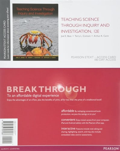 Teaching Science Through Inquiry and Investigation Pearson Etext Access Card