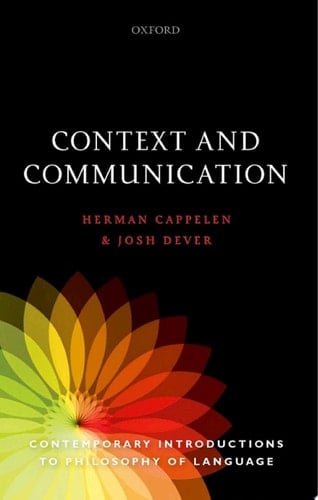Context and Communication (Contemporary Introductions to Philosophy of Language)
