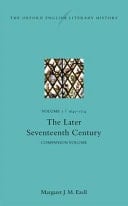 The Oxford English Literary History: Volume V. 1645-1714, The Later Seventeenth Century