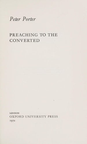 Preaching to the converted